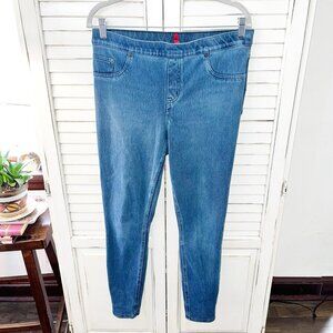 Spanx Jean-Ish Ankle Leggings in Medium Wash Jegging Stretch Shapewear Size L